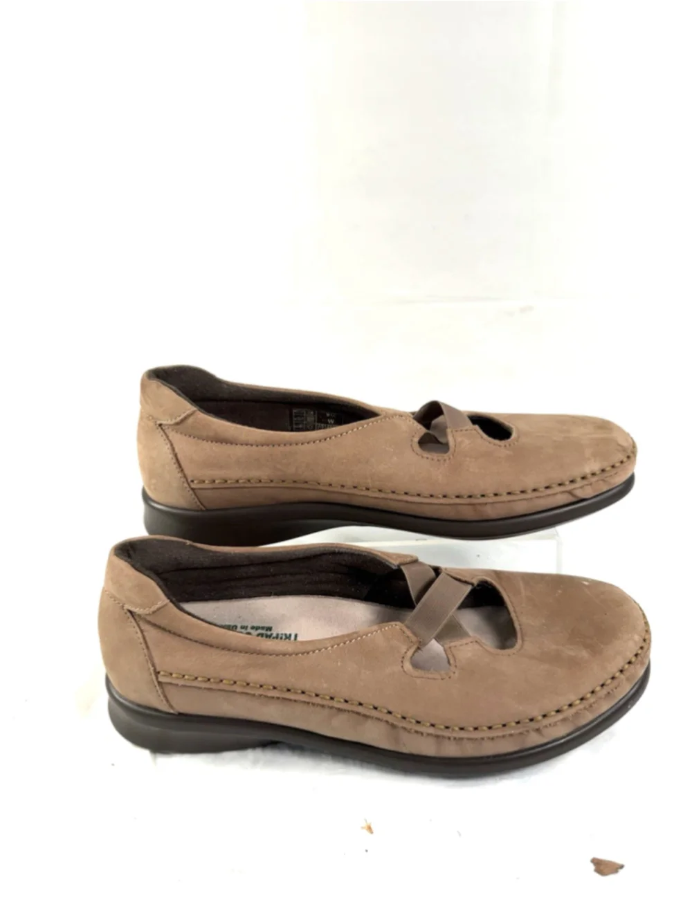 SAS Women's Size 8.5W Praline Tan Crissy Slip On Nubuck Leather Loafer Shoes